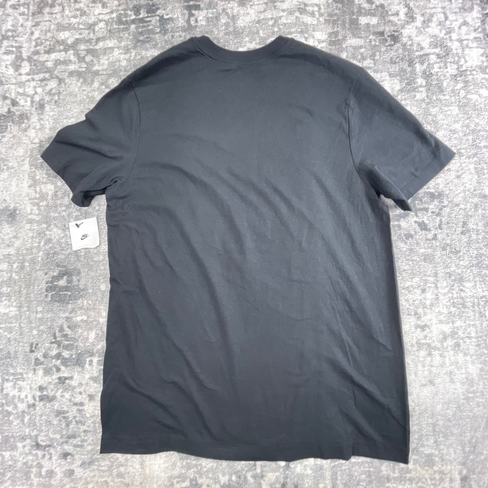 Nike Mens Medium Multi Swoosh T Shirt Black Graphic Solid Cotton Athleisure NWT - Picture 2 of 8